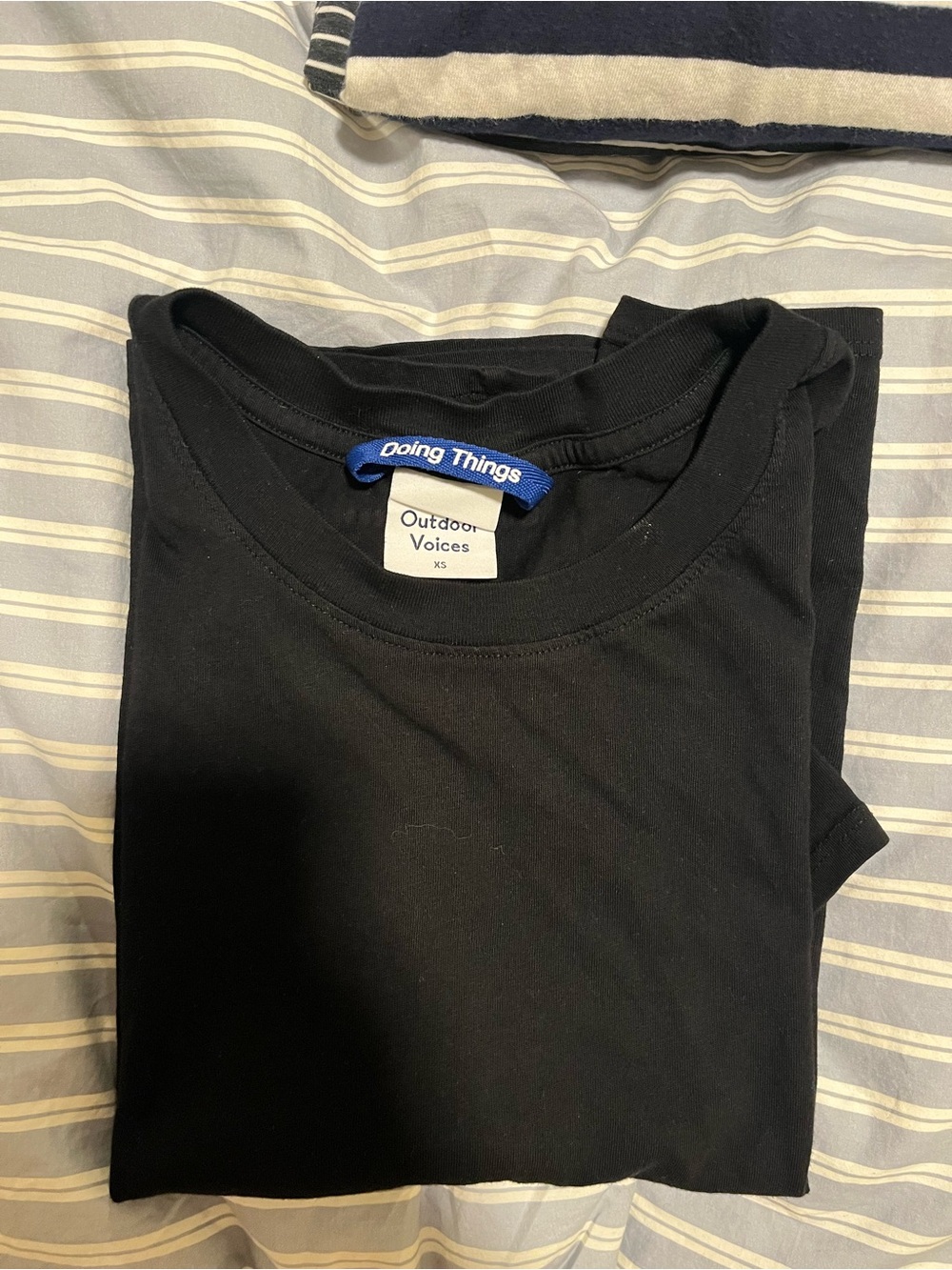 Outdoor Voices Black Short-Sleeve Crewneck Tee